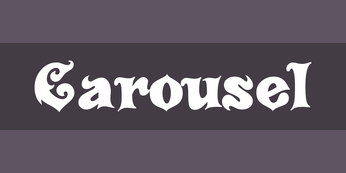 Пример шрифта Carousel